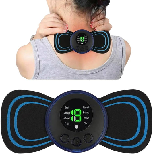 Mini Body Massager Pulse Neck Pain Relief EMS Butterfly Body Massager Men & Women, Rechargeable