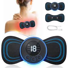 Mini Body Massager Pulse Neck Pain Relief EMS Butterfly Body Massager Men & Women, Rechargeable